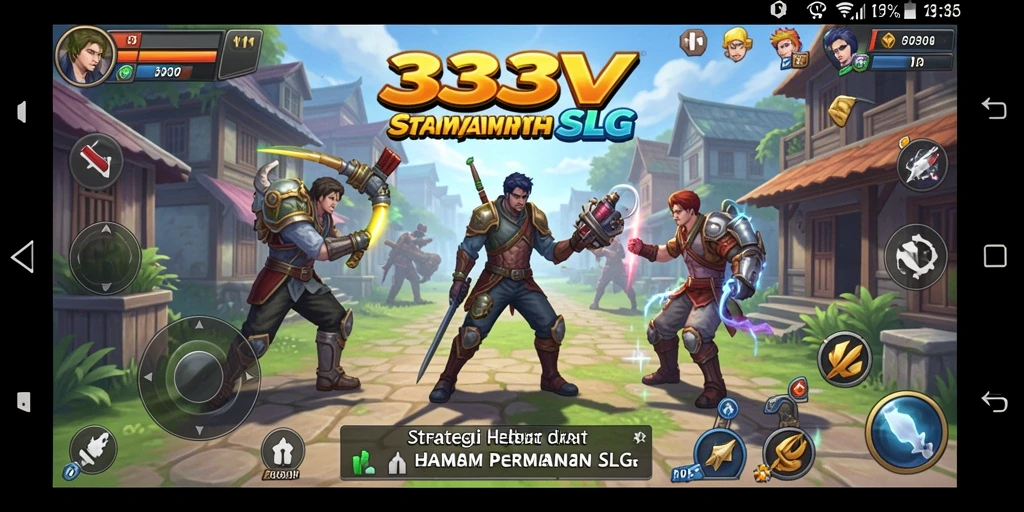 Screenshot utama 333V menampilkan aksi pertempuran seru.