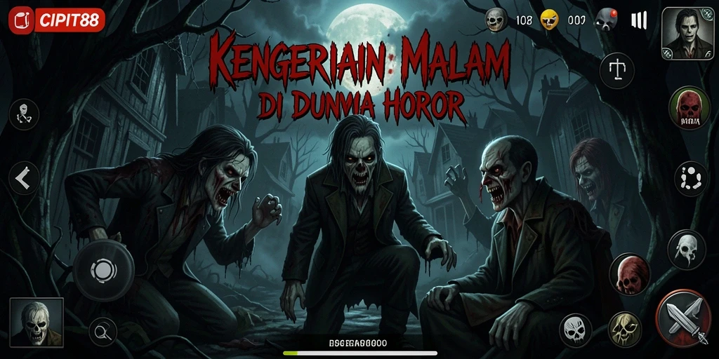 Tampilan gameplay menyeramkan dengan momen ketegangan yang tinggi.