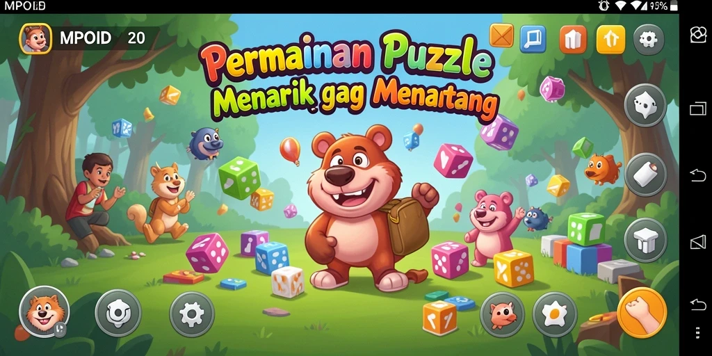 Screenshot MPOID menampilkan gameplay seru penuh tantangan puzzle.