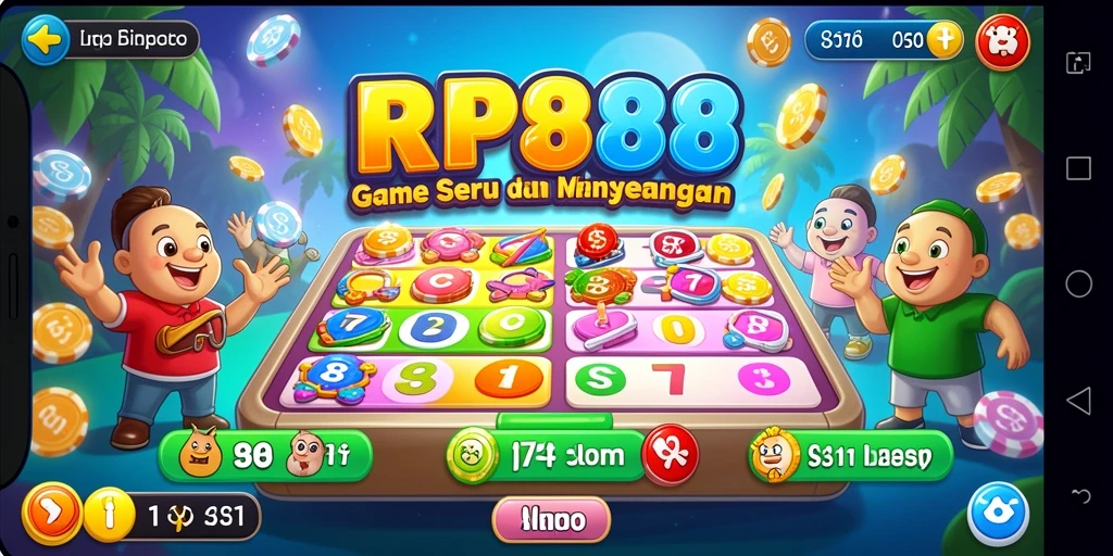 Screenshot gameplay RP888 yang menunjukkan keseruan bermain Bingo.