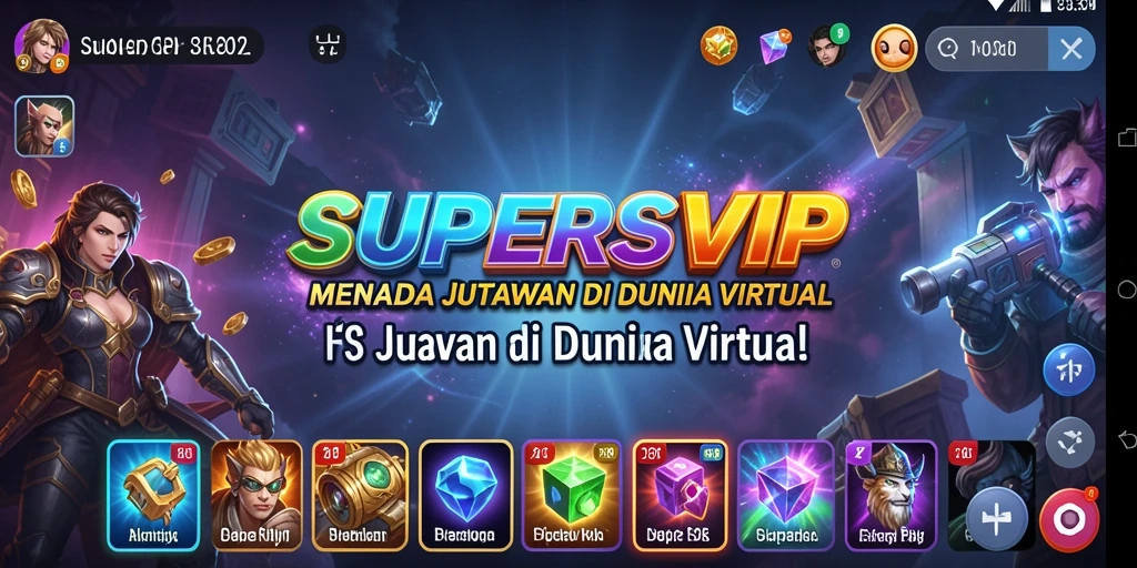 Tampilan gameplay SUPERSVIP dengan interaksi sosial yang hidup.