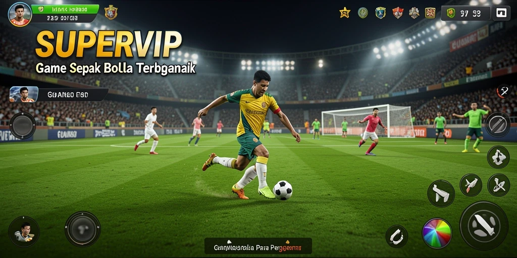 Tangkap momen seru gameplay sepak bola di SUPERVIP.