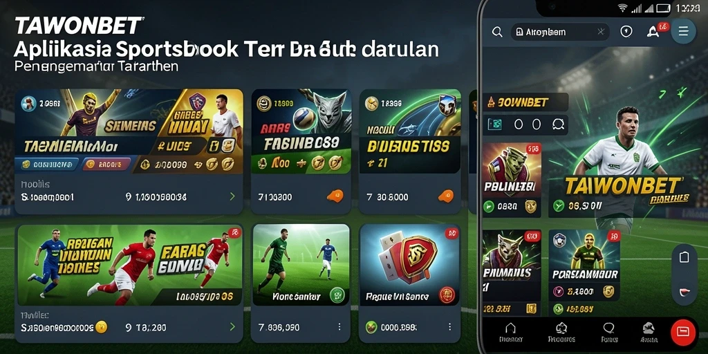 Tampilan gameplay TAWONBET dengan opsi taruhan olahraga.