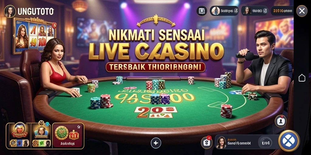 Gameplay UNGUTOTO yang memukau dengan dealer langsung yang profesional.